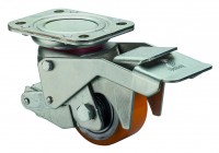 Heberollen für Maschinen und Einrichtungen mit Feststeller W120.C10 Lauffläche Polyurethan Radkörper Stahl Kugellager Tragfähigkeit 350 - 400 kg BS Rollen Heberollen für Maschinen und Einrichtungen mit Feststeller W120.C10 Lauffläche Polyurethan Radkörper Stahl Kugellager Tragfähigkeit 350 - 400 kg BS Rollen